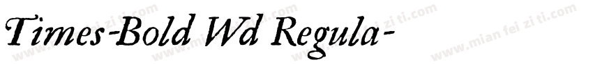 Times-Bold Wd Regula字体转换